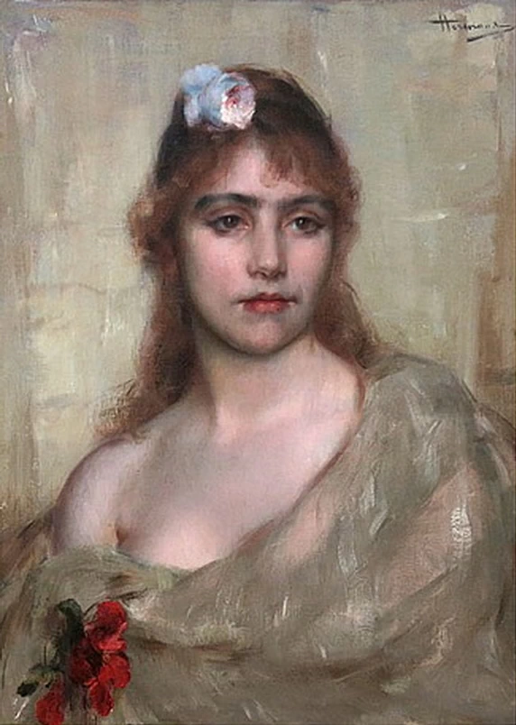 Giovane donna con fiore